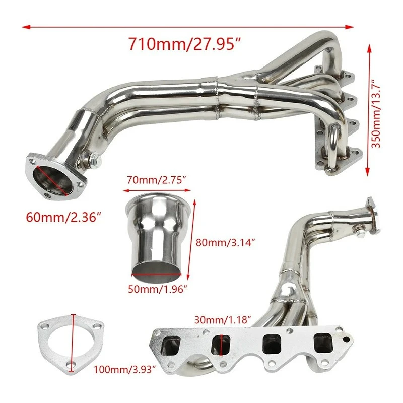 Suzuki Samurai Geo Tracker Polished Exhaust Header factory